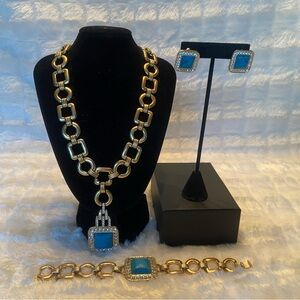 Gold and Turquoise Jewelry Set